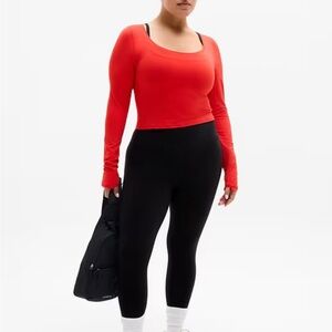 Athleta Transcend Cardinal Long Sleeve Top